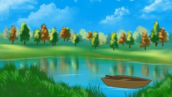 Озеро мультяшное