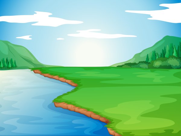 Река мультяшно