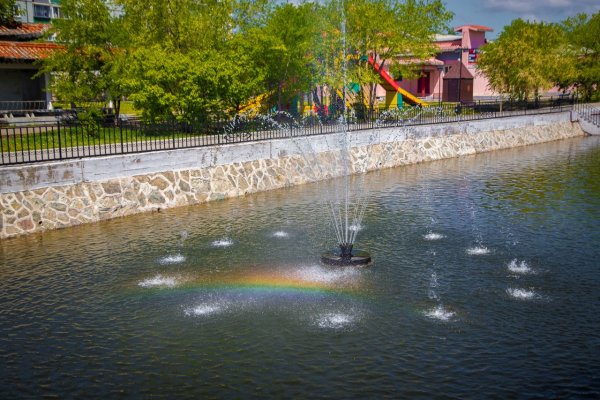 Парк дружбы Благовещенск фонтан