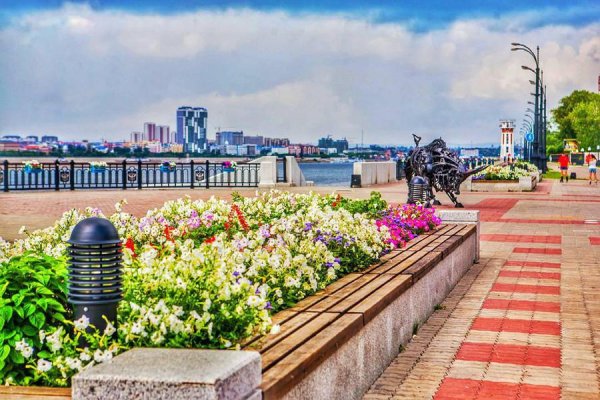 Набережная города Благовещенска Амурской области