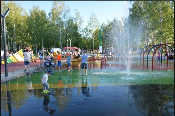 Фонтан городской парк Нижнекамск