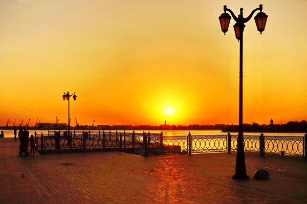 Закат в Астрахани