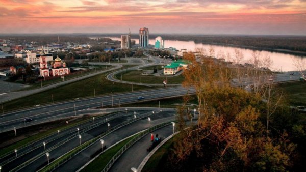 Вид на Нагорный парк Барнаул