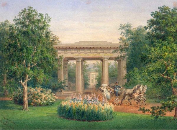 Г.Пушкин, ворота "любезным моим сослуживцам"