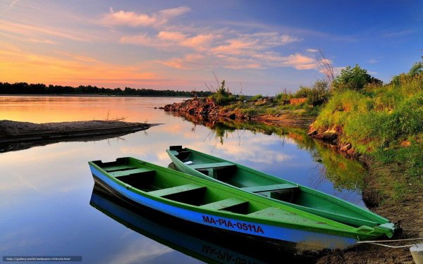 Лето озеро лодочка