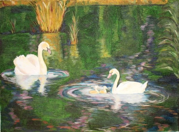 Лебедь на картинах импрессионистов