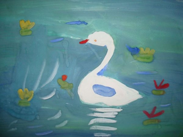 Рисование лебедь старшая группа