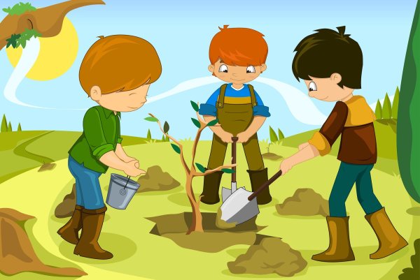 Природа и человек мультяшные