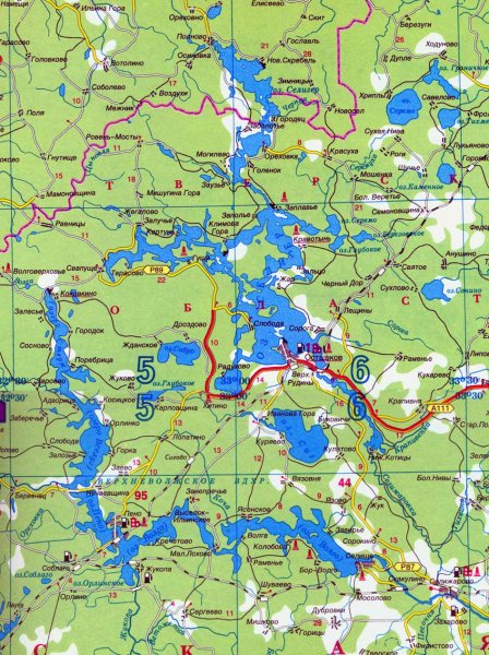 Озеро Селигер Тверская область карта