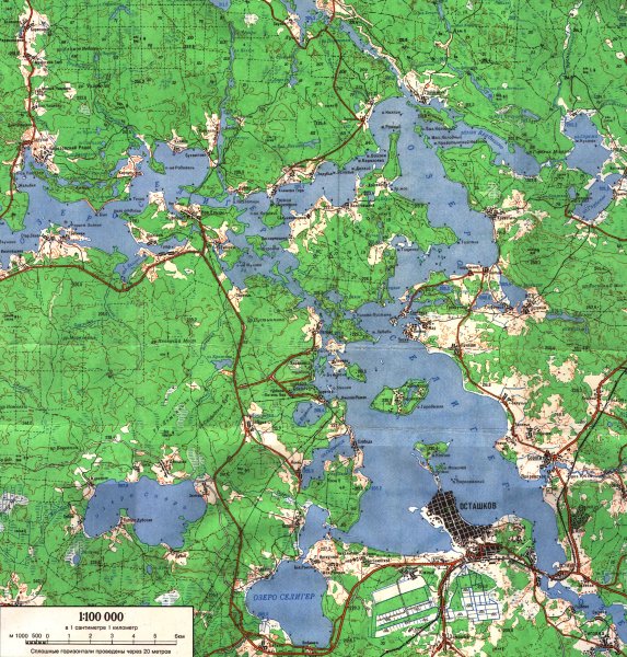 Озеро Селигер Тверская область карта