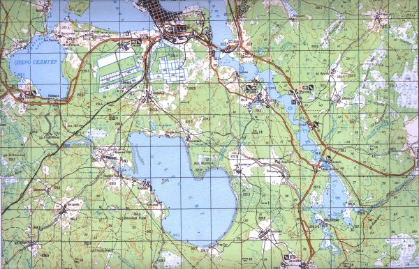 Озеро Ильмень и Селигер на карте