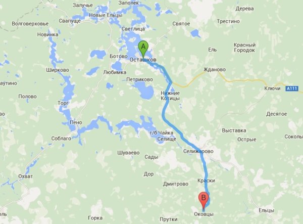 Оковецкий источник в Тверской области на карте