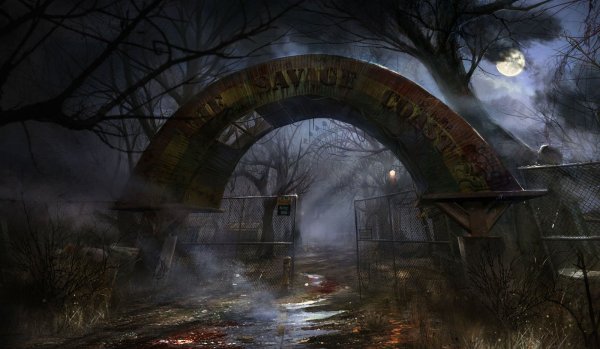 Заброшенный парк аттракционов арт