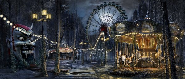 Заброшенный парк аттракционов арт