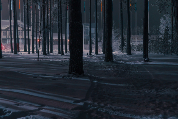 Тёмная зимняя улица