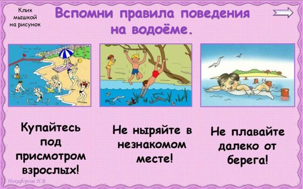 Правило поведения у водоемов