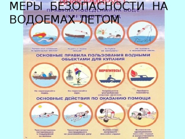 Правила поведения на водоемах