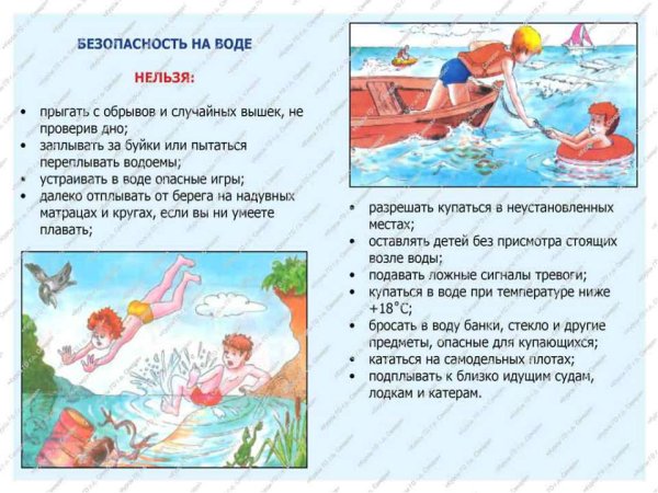 Безопасное поведение на воде в летний период для детей