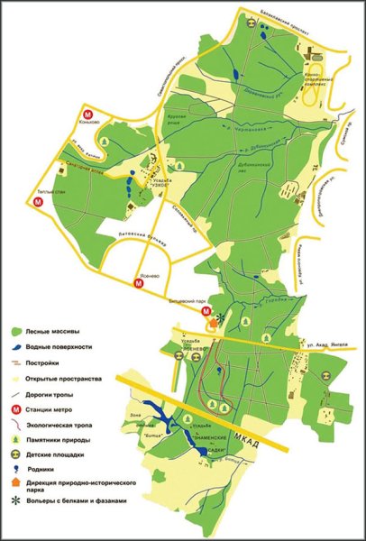 Битцевский лес схема парка