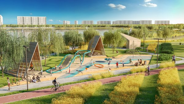 Парк черное озеро Некрасовка