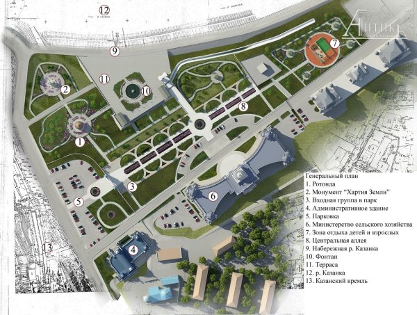 Генеральный план сквера