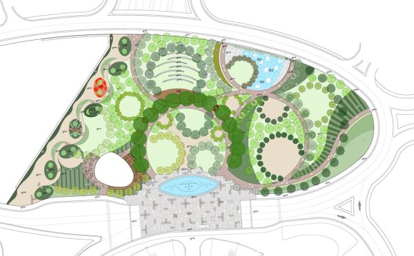 Парк Navy Yards Central Green генеральный план