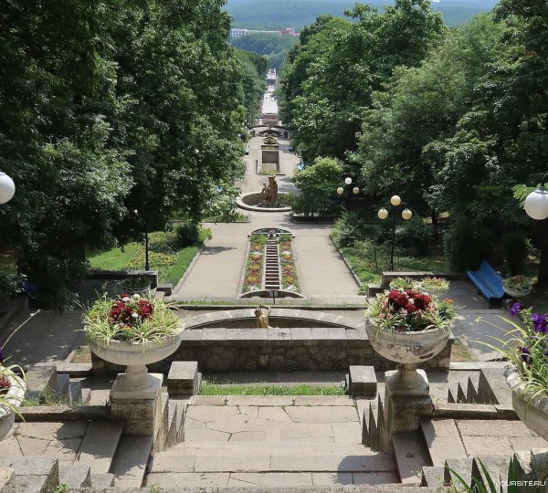 Курортный парк Железноводск каскадная лестница