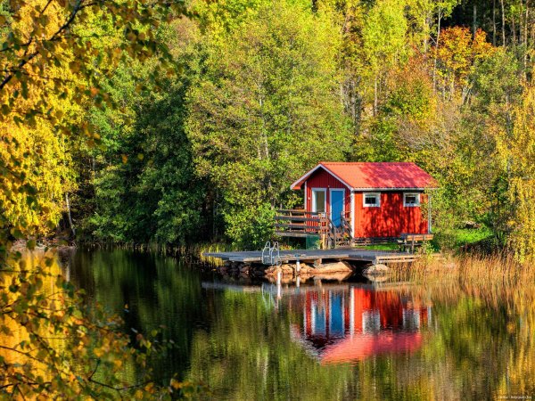 Тини Хаус на берегу озера