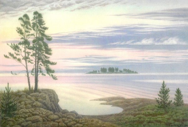 Ладожское озеро картина