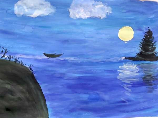 Ладожское озеро рисунок