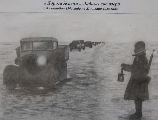 Изображение блокадного Ленинграда. Дорога жизни