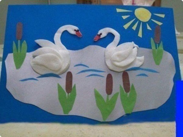 Поделка лебедь из бумаги для детей - фото и картинки: 65 штук