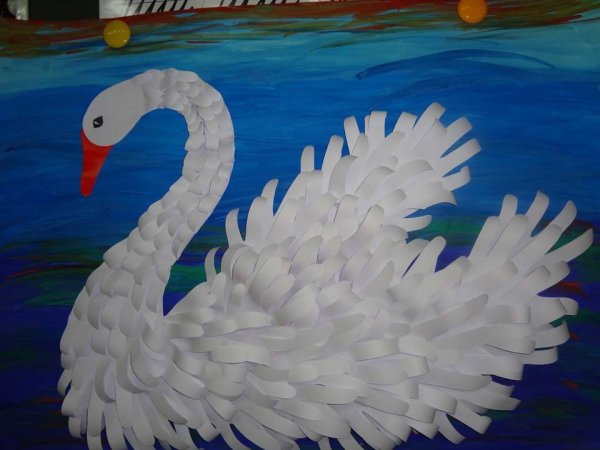 Поделка лебедь