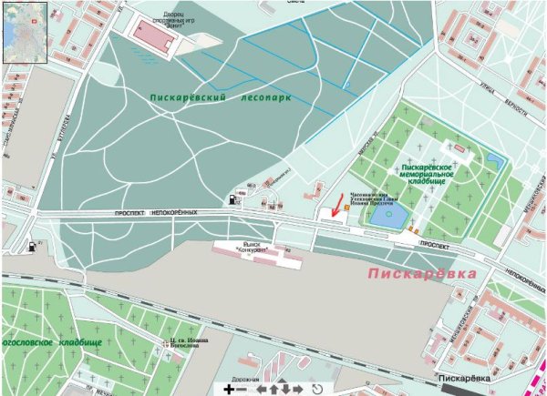 Пискаревский парк карта