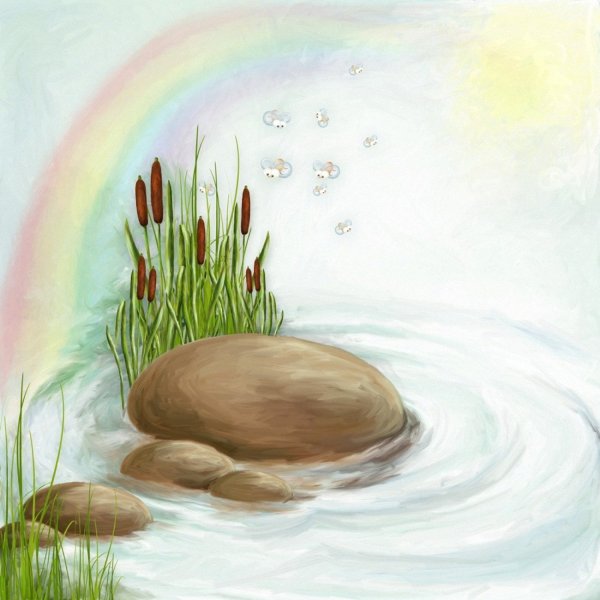 Сказочное болото с камышами