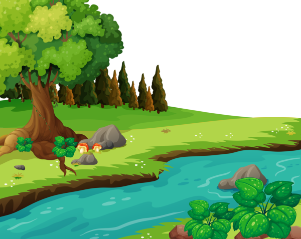 Сказочная Поляна с речкой