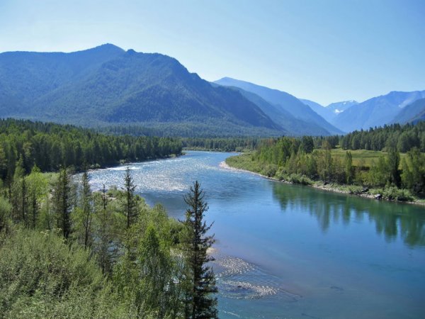 Катунь река в Западной Сибирь