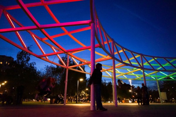 Парк Ходынское поле панорамные качели