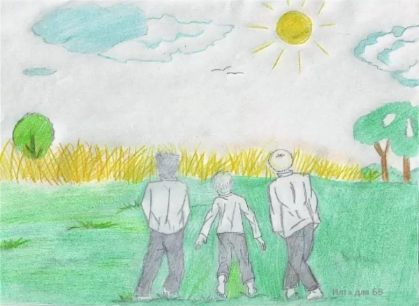 Рисунок по рассказу Васюткино озеро