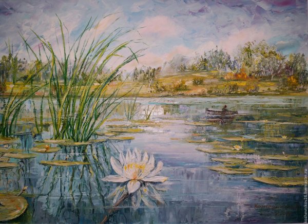 Художник Олег Тимошин картины пруд с кувшинками