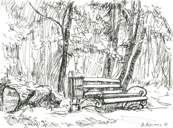 Лавочка в графике