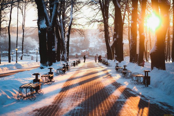 Городской парк культуры Калуга зимой