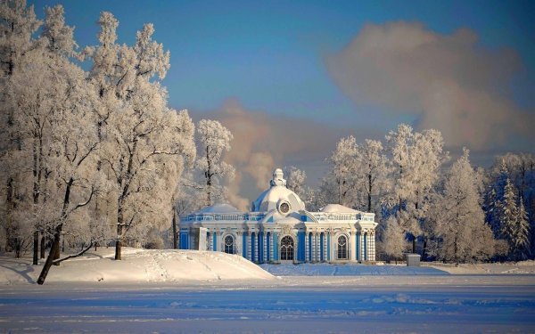 Екатерининский парк Царское село зима