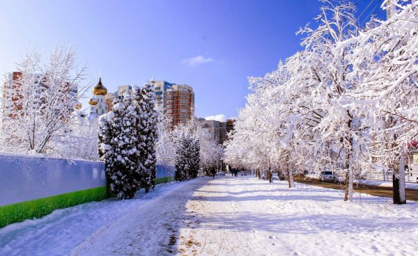 Кубань Краснодарский край зима