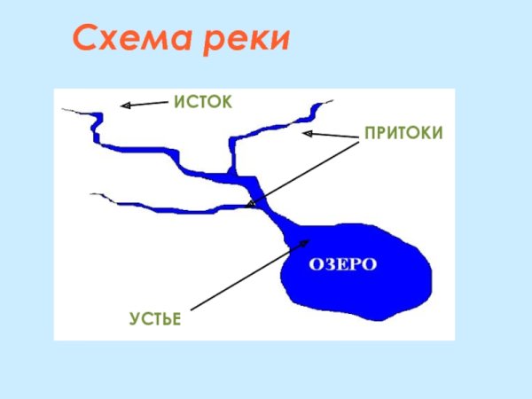 Схема реки Исток приток Устье