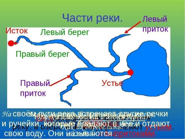 Исток приток Устье реки