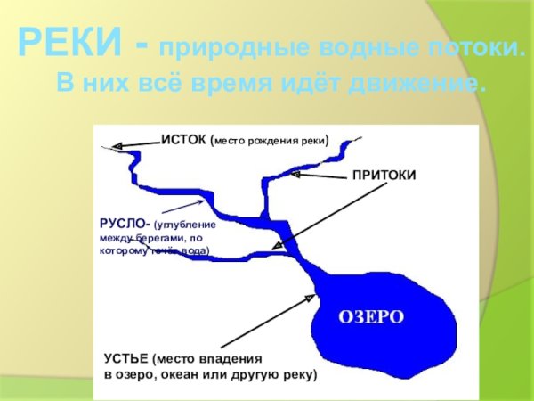 Что такое Устье реки и Исток и русло и приток