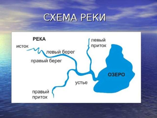 Схема реки Исток русло Устье