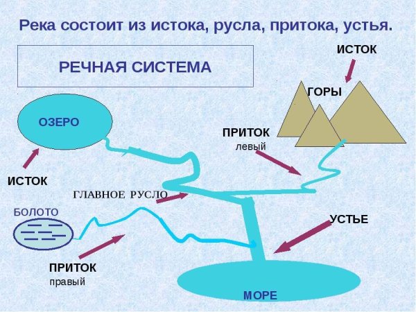 Река Исток русло схема