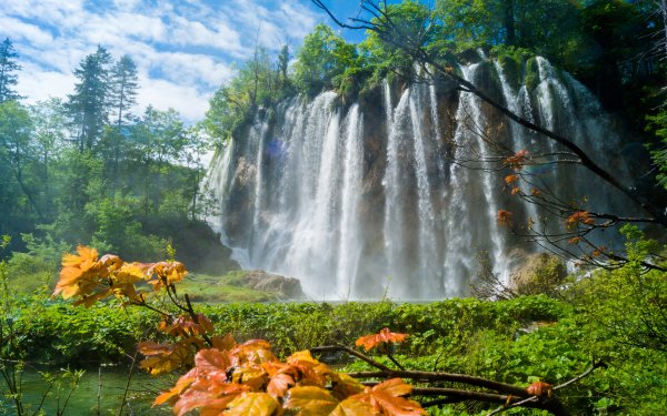 Плитвицкие водопады осень